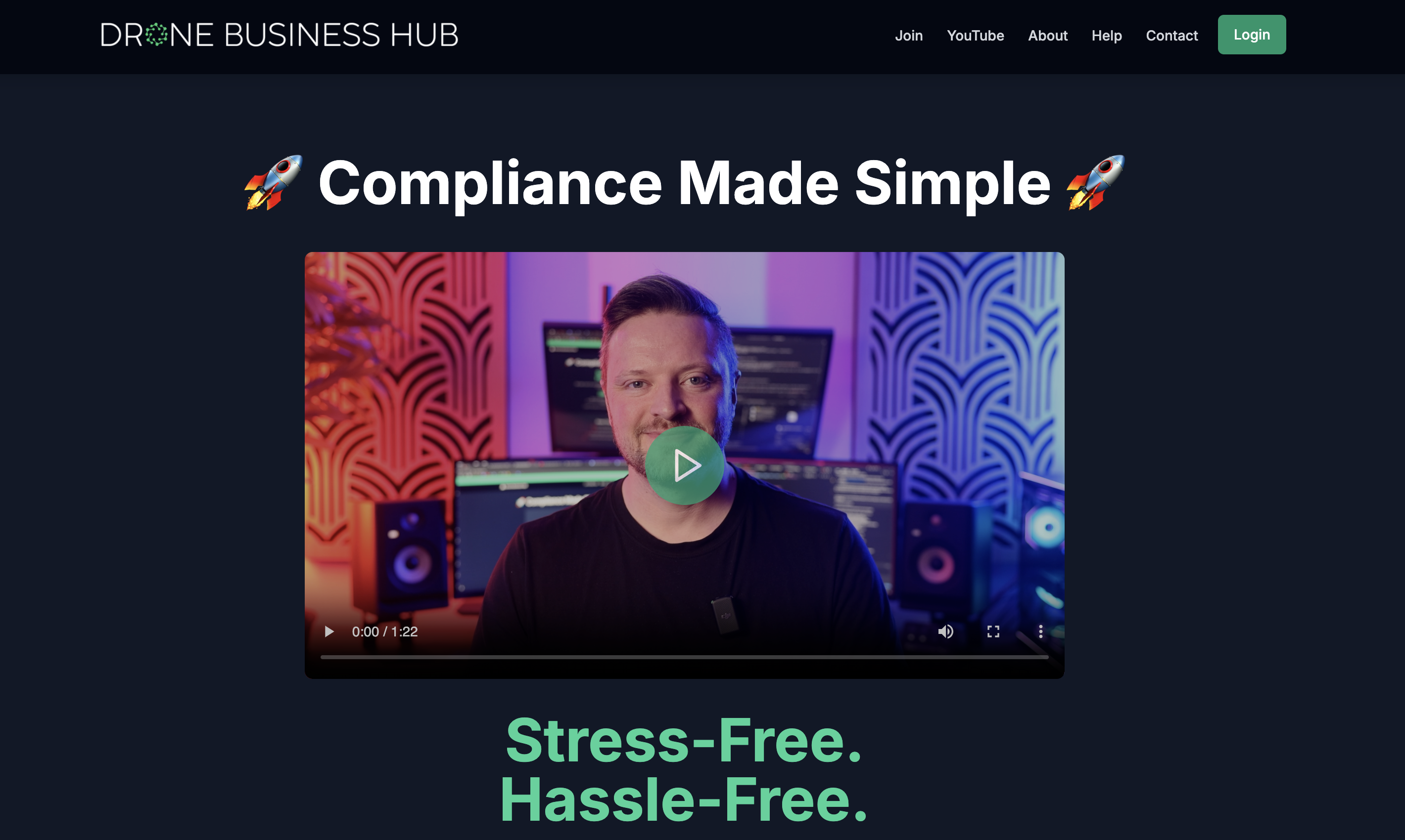 Drone Business Hub homepage hero