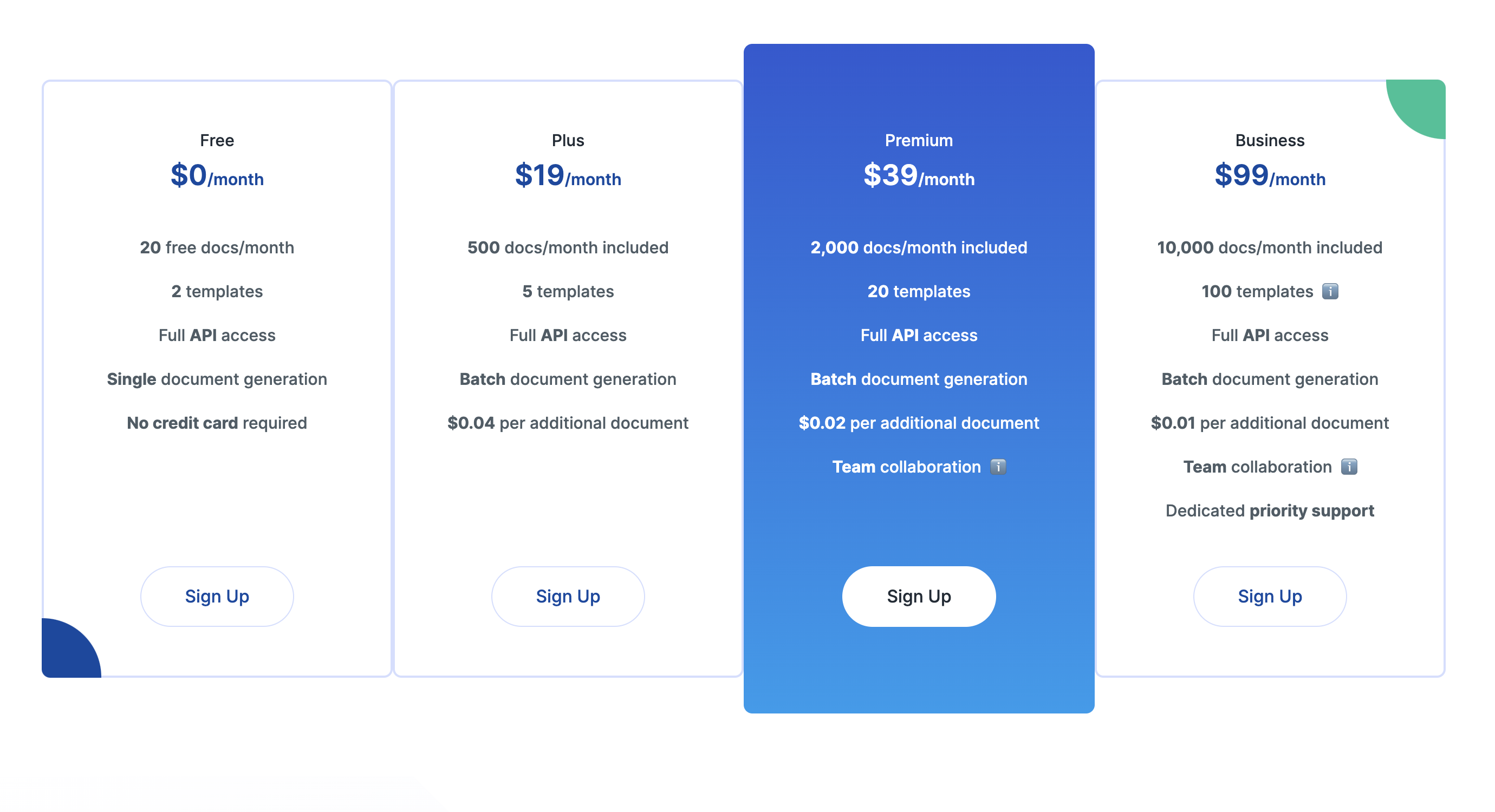 Pricing | DocuGenerate