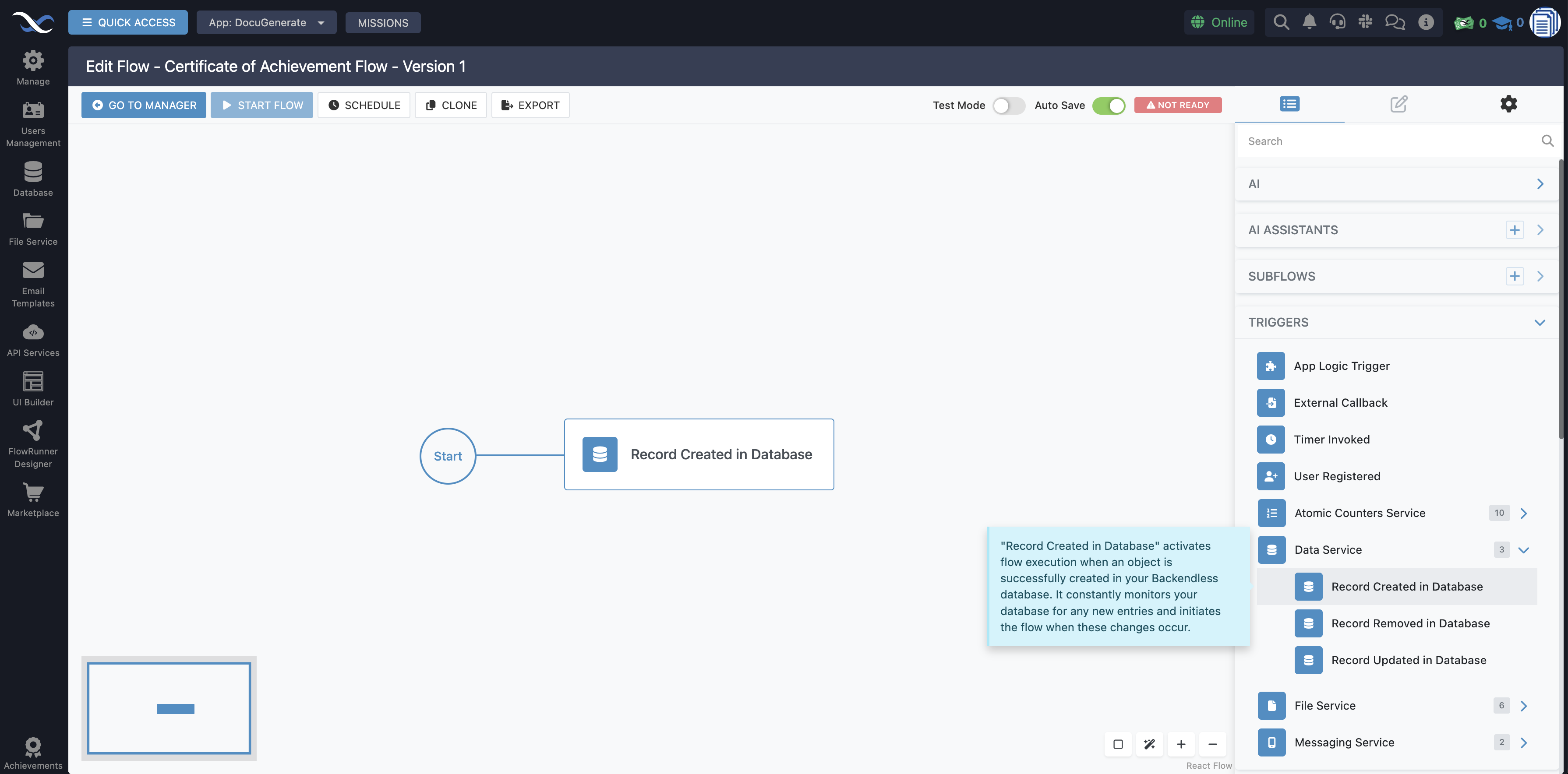 Adding the Record Created in Database trigger