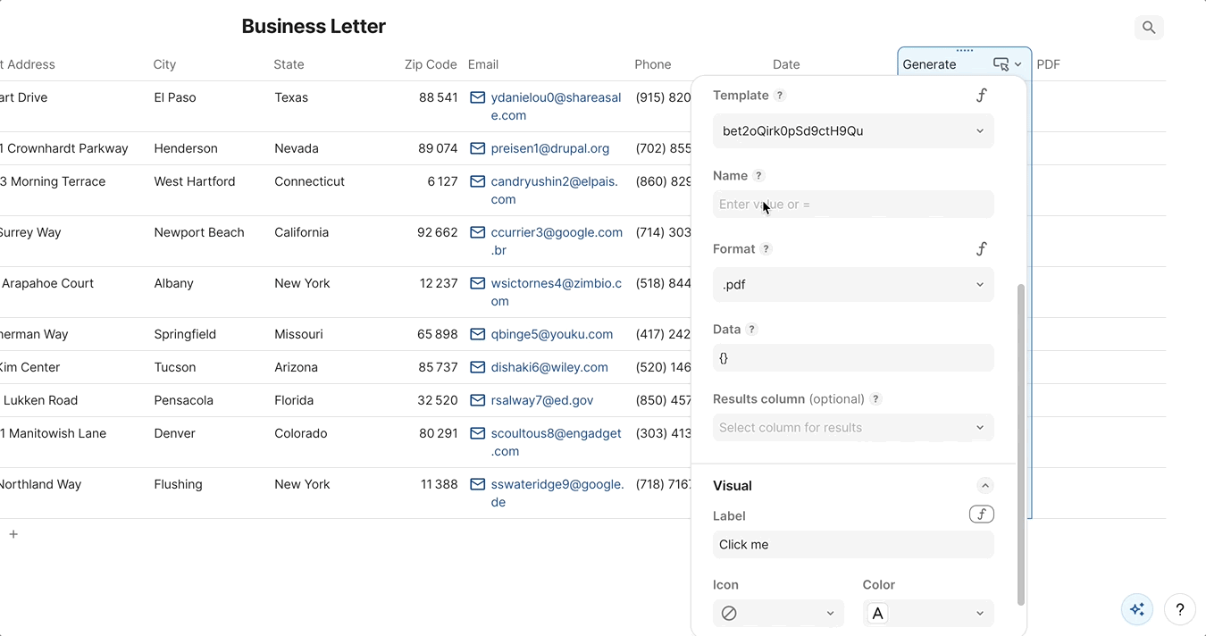 Using the Format formula to set a dynamic document name